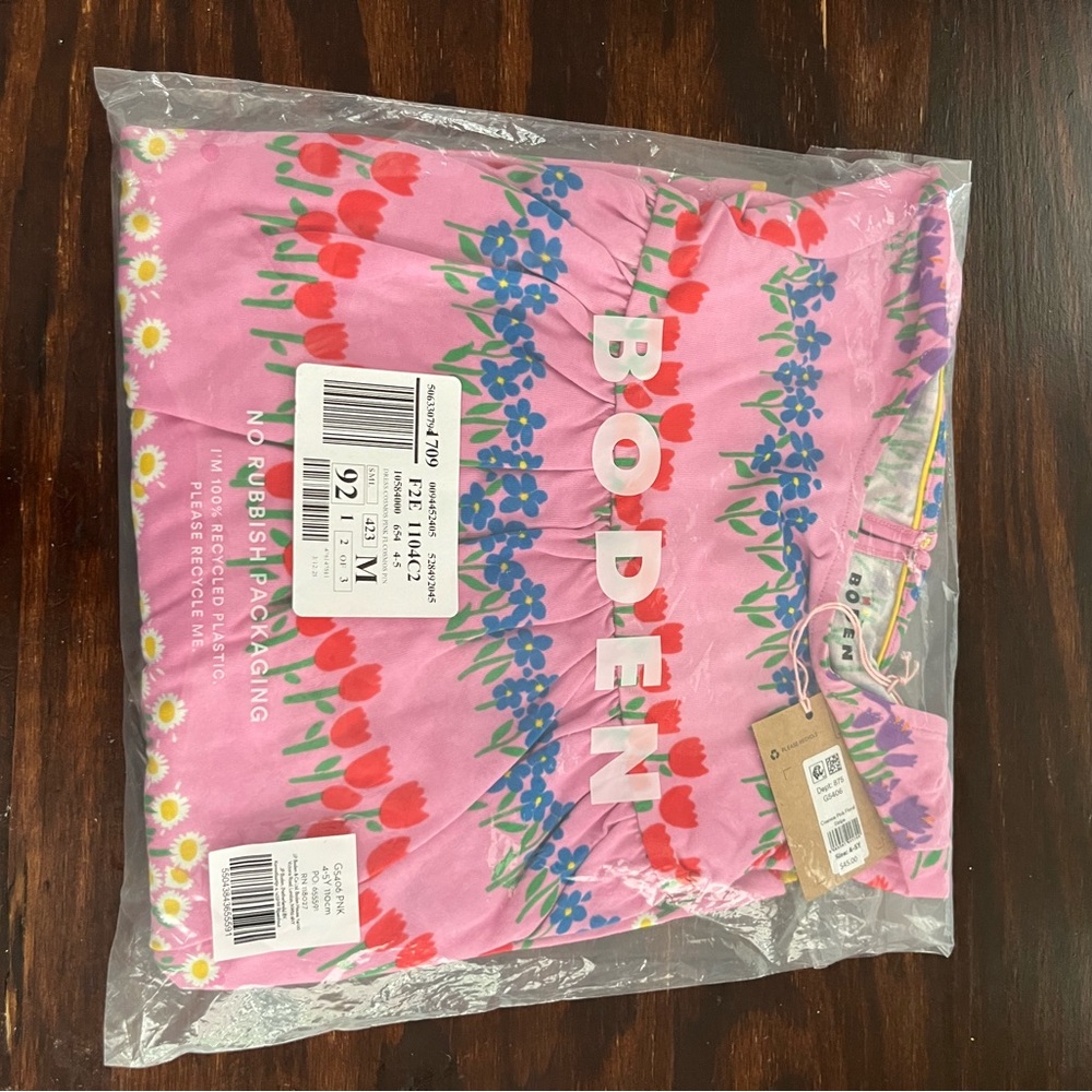 Boden Pink and Red Floral Dress